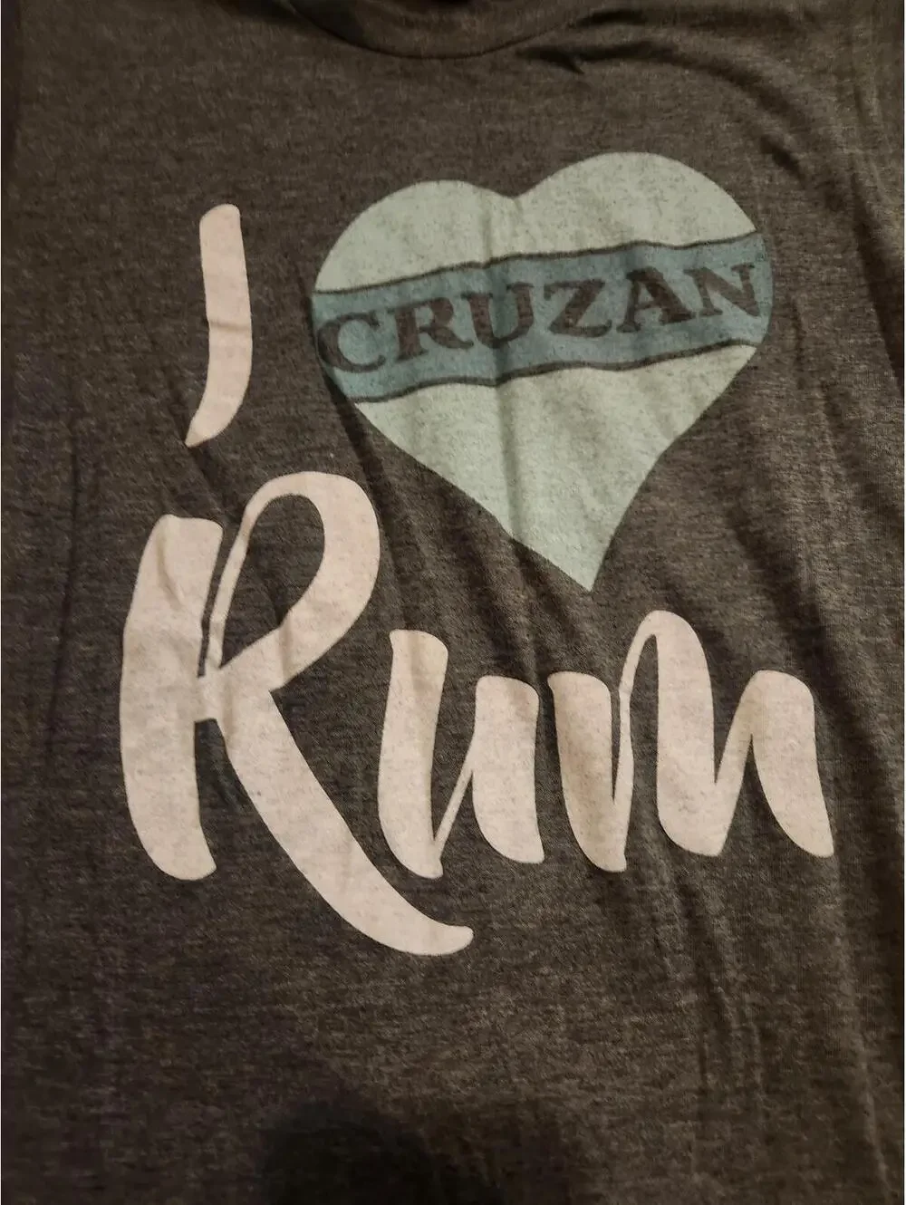 Grey Cruzan I heart Run Shirt. Women's Size Small. No brand. Good condition - Picture 2 of 5